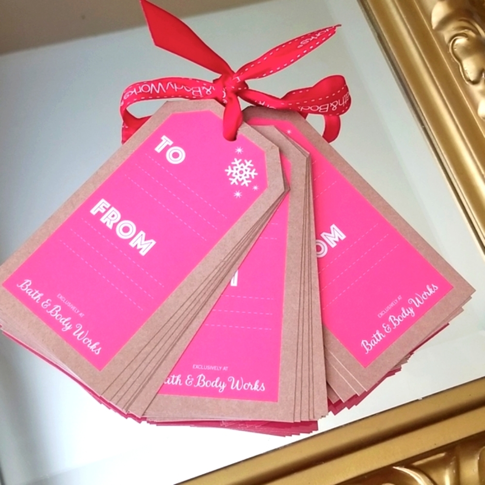 ❗Bath & Body Works Pink Holiday Gift Tags❗